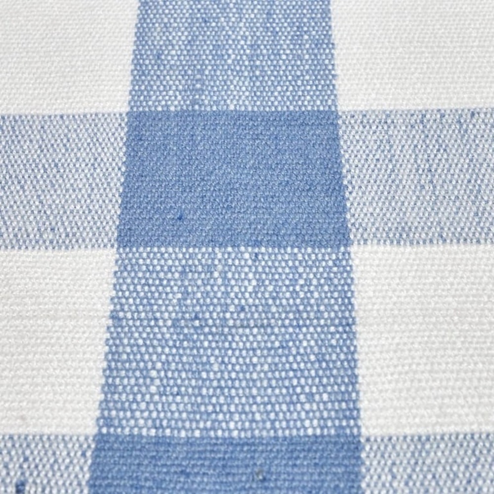 My Texas House Blue & White Gingham Fringe Layering Rug, Easter 2026 - Picture 4 of 7